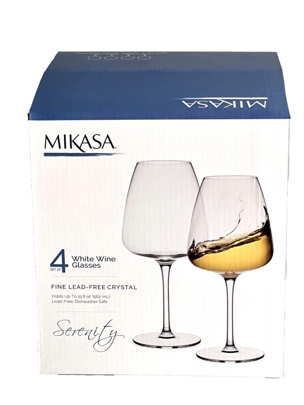 Mikasa Clear Crystal Wine Glasses Set Of 4